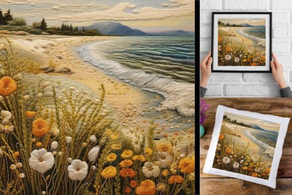 3D Wool Embroidery Beach Review