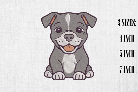 Cute Pitbull Puppy Embroidery Design Review