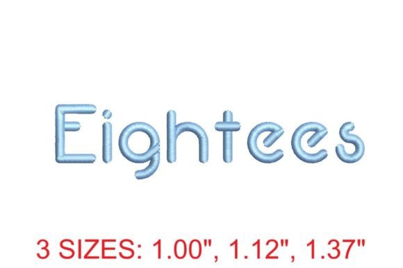 Eightees Embroidery Font for Seasonal and Holiday Designs