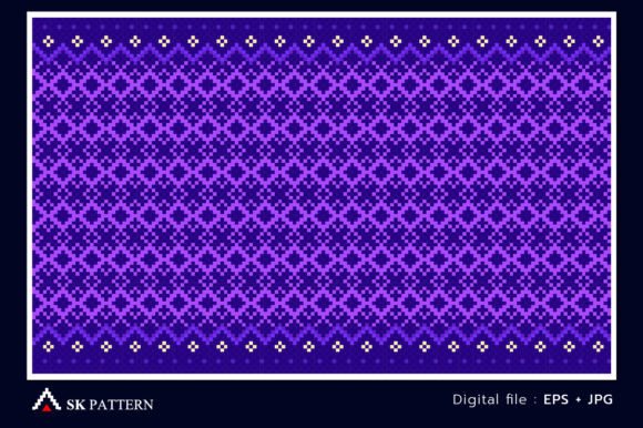 Embroidery Ethnic Pixel Pattern Vector Review