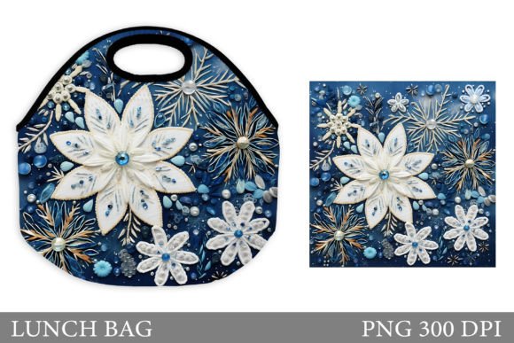 Embroidery Snowflakes Lunch Bag Design Review