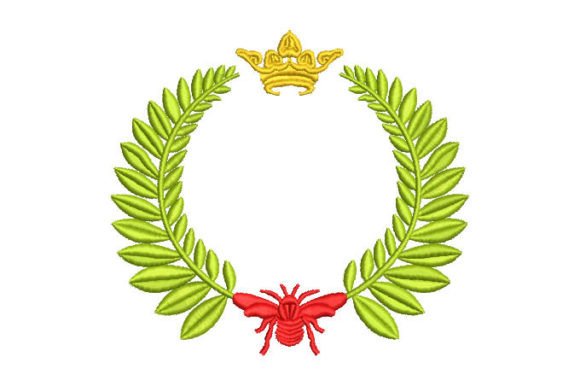 Green Wreath of Leaves with Butterfly Embroidery Review